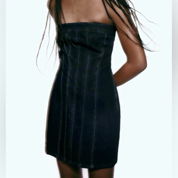 Zara 🌺 Strapless Denim Dress - Picture 12 of 13